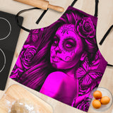 Calavera Fresh Look Design #2 Women's Apron (Pink Easy On The Eyes Rose) - FREE SHIPPING Calavera Fresh Look Design #2 Women's Apron (Pink Easy On The Eyes Rose) - FREE SHIPPING