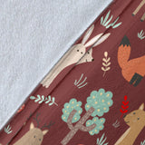Wildlife Collection - Forest Animals (Rust) Throw Blanket - FREE SHIPPING Wildlife Collection - Forest Animals (Rust) Throw Blanket - FREE SHIPPING