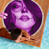 Calavera Fresh Look Design #3 Beach Blanket (Purple Amethyst) - FREE SHIPPING Calavera Fresh Look Design #3 Beach Blanket (Purple Amethyst) - FREE SHIPPING