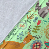 Wildlife Collection - Forest Animals (Light Green) Throw Blanket - FREE SHIPPING Wildlife Collection - Forest Animals (Light Green) Throw Blanket - FREE SHIPPING