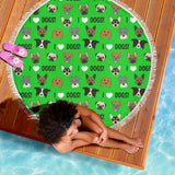 I Love Dogs Beach Blanket (FPD Green) - FREE SHIPPING I Love Dogs Beach Blanket (FPD Green) - FREE SHIPPING