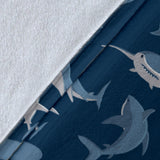 Shark Pattern #1 Throw Blanket - FREE SHIPPING Shark Pattern #1 Throw Blanket - FREE SHIPPING