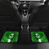 Calavera Fresh Look Design #2 Car Floor Mats (Green Lime Rose, Front & Back) - FREE SHIPPING Calavera Fresh Look Design #2 Car Floor Mats (Green Lime Rose, Front & Back) - FREE SHIPPING