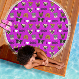 I Love Dogs Beach Blanket (FPD Lilac) - FREE SHIPPING I Love Dogs Beach Blanket (FPD Lilac) - FREE SHIPPING