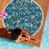 Nautical Design Beach Blanket (Turquoise) - FREE SHIPPING Nautical Design Beach Blanket (Turquoise) - FREE SHIPPING