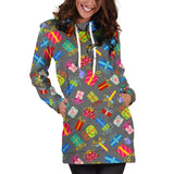 Ugly Christmas Sweater Hoodie Dress - Christmas Presents Design #1 (Gray) - For Small To Plus Size Divas - FREE SHIPPING Ugly Christmas Sweater Hoodie Dress - Christmas Presents Design #1 (Gray) - For Small To Plus Size Divas - FREE SHIPPING
