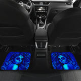 Calavera Fresh Look Design #2 Car Floor Mats (Blue Elusive Rose, Front & Back) - FREE SHIPPING Calavera Fresh Look Design #2 Car Floor Mats (Blue Elusive Rose, Front & Back) - FREE SHIPPING