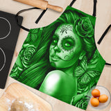 Calavera Fresh Look Design #2 Women's Apron (Green Lime Rose) - FREE SHIPPING Calavera Fresh Look Design #2 Women's Apron (Green Lime Rose) - FREE SHIPPING