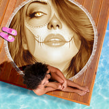Calavera Fresh Look Design #3 Beach Blanket (Honey Tiger's Eye) - FREE SHIPPING Calavera Fresh Look Design #3 Beach Blanket (Honey Tiger's Eye) - FREE SHIPPING