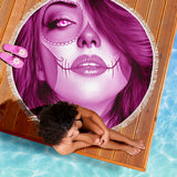 Calavera Fresh Look Design #3 Beach Blanket (Pink Mystic Topaz) - FREE SHIPPING Calavera Fresh Look Design #3 Beach Blanket (Pink Mystic Topaz) - FREE SHIPPING