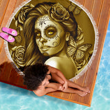 Calavera Fresh Look Design #2 Beach Blanket (Hazel Sparkle & Shine Rose) - FREE SHIPPING Calavera Fresh Look Design #2 Beach Blanket (Hazel Sparkle & Shine Rose) - FREE SHIPPING