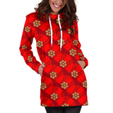 Ugly Christmas Sweater Hoodie Dress - Snowflakes Design #5 (Red) - For Small To Plus Size Divas - FREE SHIPPING Ugly Christmas Sweater Hoodie Dress - Snowflakes Design #5 (Red) - For Small To Plus Size Divas - FREE SHIPPING