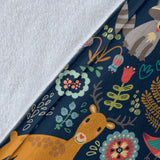 Wildlife Collection - Forest Animals (Dark Blue) Throw Blanket - FREE SHIPPING Wildlife Collection - Forest Animals (Dark Blue) Throw Blanket - FREE SHIPPING