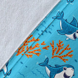 Shark Pattern #2 Throw Blanket - FREE SHIPPING