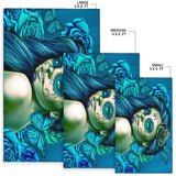 Calavera Fresh Look Design #2 Floor Covering (Horizontal, Turquoise Tiffany Rose) - FREE SHIPPING Calavera Fresh Look Design #2 Floor Covering (Horizontal, Turquoise Tiffany Rose) - FREE SHIPPING