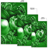Calavera Fresh Look Design #2 Floor Covering (Horizontal, Green Lime Rose) - FREE SHIPPING