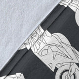 Motorcycle Chalkboard Design #1 Throw Blanket (Black) - FREE SHIPPING Motorcycle Chalkboard Design #1 Throw Blanket (Black) - FREE SHIPPING