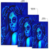 Calavera Fresh Look Design #2 Floor Covering (Vertical, Blue Elusive Rose) - FREE SHIPPING Calavera Fresh Look Design #2 Floor Covering (Vertical, Blue Elusive Rose) - FREE SHIPPING