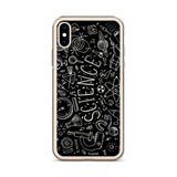 Science Chalkboard iPhone Phone Case (Black) Science Chalkboard iPhone Phone Case (Black)