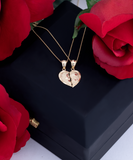 10K Solid Gold Breakable Heart Necklace - From Husband To Wife - When you wear this, know that you carry a piece of my heart