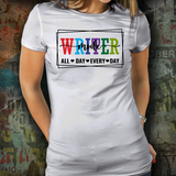 Writer Mode All Day Every Day Unisex T-Shirt (Ash Grey, White)