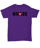 Nurse Heartbeat Unisex Tee (Ash Grey, Pink Purple, White)