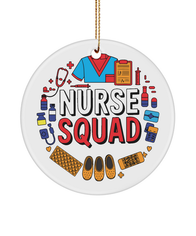 Nurse Squad Christmas Ornament