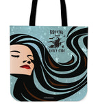Broom Hair Don't Care Halloween Trick Or Treat Cloth Tote Goody Bag