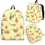 Wildlife Collection - Lazy Sloths (Light Yellow) Backpack - FREE SHIPPING