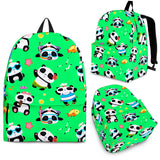 Cute Pandas Design #1 Backpack (Green) - FREE SHIPPING