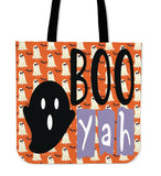 Boo Yah Halloween Trick Or Treat Cloth Tote Goody Bag