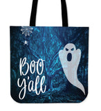 Boo Y'All Halloween Trick Or Treat Cloth Tote Goody Bag