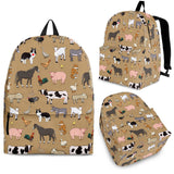 Farm Animals Design #1 Backpack (Tan) - FREE SHIPPING