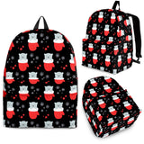 Winter Kittens Backpack Design #1 (Black) - FREE SHIPPING