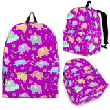 Wildlife Collection - Elephants (Light Purple) Backpack - FREE SHIPPING