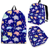 Wildlife Collection - Elephants (Dark Blue) Backpack - FREE SHIPPING