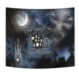 Keep Away - Haunted House - Halloween Wall Tapestry - FREE SHIPPING