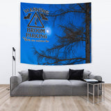 Broom Parking - Halloween Wall Tapestry - FREE SHIPPING
