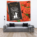 The Witch Is In The House - Halloween Wall Tapestry - FREE SHIPPING