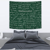 Mathematica Chalkboard Design #1 Tapestry Green - FREE SHIPPING