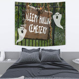 Sleepy Hollow Cemetery - Halloween Wall Tapestry - FREE SHIPPING