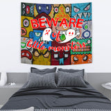 Beware Of Little Monsters - Halloween Wall Tapestry - FREE SHIPPING