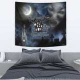 Keep Away - Haunted House - Halloween Wall Tapestry - FREE SHIPPING