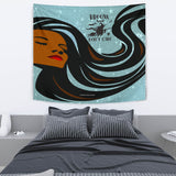 Broom Hair Don't Care Design #2 - Halloween Wall Tapestry - FREE SHIPPING