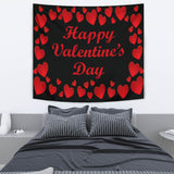 Happy Valentine's Day Design #2 (Without Text Surround) Wall Tapestry - FREE SHIPPING