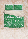Astronomy Chalkboard Duvet Cover Set (Green) - FREE SHIPPING