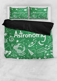 Astronomy Chalkboard Duvet Cover Set (Green) - FREE SHIPPING