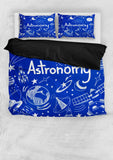 Astronomy Chalkboard Duvet Cover Set (Midnight Blue) - FREE SHIPPING