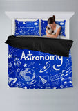 Astronomy Chalkboard Duvet Cover Set (Midnight Blue) - FREE SHIPPING