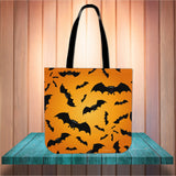 Bats Halloween Trick Or Treat Cloth Tote Goody Bag